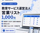 教育サービス運営法人リスト1000社を納品します 電話・公式HP・企業SNS付き｜8条件で選別済み イメージ1