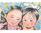 手描きで【心ときめく】可愛い似顔絵お描きします わ、可愛い！思わず笑顔に♡可愛い似顔絵をお描きします！ イメージ1