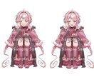 商用◎ピンク髪の堕天使ちゃんを販売します 表情差分5種！TRPG、自作ゲーム、動画作成に イメージ2