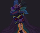 様々なシチュエーションに使えるイラストをご提します 紫色をベースの色使いと、お花を使った少しユニークなイラストを イメージ7