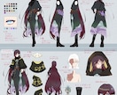 情報量の多い三面図/キャラクターデザイン作ります イメージから凝ったキャラデザを提案します！SDキャラもOK イメージ1