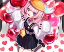 輝くような美しい一枚絵を描きます キラキラとした絵柄の一枚絵を描きます。 イメージ1