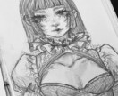 かわいい女の子のイラスト描きます アナログっぽいイラスト描けます！ イメージ1
