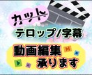 カット　テロップ/字幕　動画編集承ります 現在内容の確認等で準備中ですので、少々お待ちください イメージ1