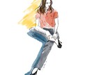 海外雑誌のような女性モデルのイラストを描きます パリジェンヌ感！かっこいい女性のポーズを描きます❤︎ イメージ4