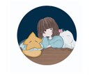 SNSのアイコンのイラストを制作します 優しい世界観のアイコンをお作りいたします イメージ8