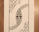カードにデザインを描きます 模様や図形を利用したデザインになります イメージ2