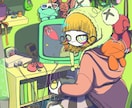 ポップなカートゥーン風イラスト描きます あなたのキャラクターをポップでかわいい１枚イラストに！ イメージ5
