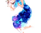 アルコールインク×イラストで彩る唯一無二を作ります 滲む色彩と繊細なイラストが織りなす、あなただけの特別な一枚 イメージ5