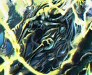 ゲームの背景、モンスターを描きます かっこいいモンスターとエフェクト、背景込みで提供します。 イメージ1