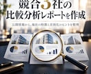 競合3社の比較分析レポートを作成します 公開情報から、他社の特徴と差別化のヒントを整理 イメージ1