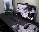 白黒デスクの構築と色味のバランスをアドバイスします 理想のデスクへ。白黒で統一された洗練されたデスクを作ります イメージ2