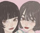 韓国ぽい可愛い女の子の似顔絵やアイコン作成します 思わず目に止まる可愛くておしゃれなイラスト描きます イメージ1