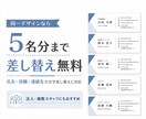 シンプルで見やすい名刺をデザインします テンプレートから選んで、手軽に名刺を作成できます イメージ9