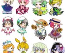 キラキラなミニキャライラスト制作いたします 一枚絵/アイコン/グッズイラスト等様々な用途に対応いたします イメージ6