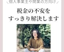 女性税理士が税金のモヤモヤ・不安をすっきりさせます ～個人事業主向けにわかりやすく説明します。 イメージ1
