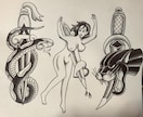 タトゥーデザイン描きます タトゥーデザインのためのフラッシュを描きます。 イメージ4