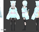 Vtuber向けオリジナル3Dモデル制作を承ります 立ち絵を高品質3Dモデル化！VRM・MMD・VRChat対応 イメージ10