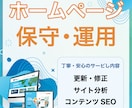 サイトを育てる! HPの保守管理・運用をいたします 更新・セキュリティ・不具合対応まで継続的にサイトを改善します イメージ1