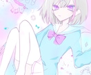 アニメ塗り風のイラスト描きます 商用利用ok!アイコン・ヘッダー・動画用イラストにどうぞ！ イメージ1