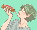 一枚絵・似顔絵お描きします 大切な思い出や日常のワンシーンをイラストで！SNSや広告に。 イメージ2