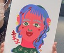 ポップビビット「絵具」で描く！似顔絵描きます プレゼントやお部屋のインテリア、記念品として！ イメージ2