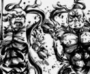 デジタルで墨絵風イラストを描きます アイコンや壁紙 パッケージ タトゥーなどにお困りの方へ イメージ3