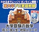 数学の大学受験指導【高3以上】します 東大院卒・プロ講師歴20年！大学受験数学を丁寧に指導！ イメージ1