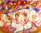丸型の紙コースターやミニ色紙に可愛い女の子描きます あなただけの可愛い、カラフルなイラストを作成します イメージ1