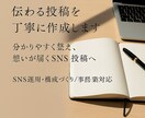 SNS投稿を丁寧に作成します 分かりやすく整え、想いが丁寧に伝わる投稿を作成します イメージ1