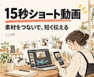 支給素材でシンプルな１５秒縦動画を作ります 写真や短い映像に文字と音を添えて紹介動画に イメージ1