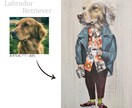 愛犬を｢ひとりの人物｣として手描きで描きます 世界にひとつだけのユニークな擬人化肖像画 イメージ5