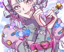 輝くような美しい一枚絵を描きます キラキラとした絵柄の一枚絵を描きます。 イメージ3