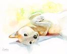 透明水彩でペットや動物の似顔絵を描きます 手描きならではの温もりを手元に。プレゼントにも イメージ10