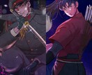 ご希望のイメージを丁寧に描きます 特別価格で◆軍装◆和装◆雰囲気のある絵作りが得意です イメージ1