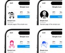 ペットと一緒に♩シンプルなアイコン作ります SNSやLINEにも◎経験豊富なイラストレーターが作成します イメージ5
