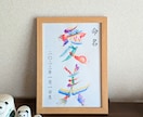縁起物の花文字で、世界に一つの命名書を制作します ご出産記念やニューボーンフォトに。心を込めて描きます。 イメージ3