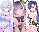 女の子の立ち絵/イラストを描きます キャラデザや可愛いとセクシーを混ぜたイラストが得意です！ イメージ3