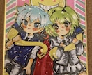 ミニ色紙でイラスト描きます ミニキャラを描きます！オリジナルも版権キャラも可能！ イメージ3