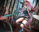 実績作り中　光と躍動感でキャラを最高に輝かせます アイコン・サムネ・MV等　迫力のあるイラストをお求めの方に！ イメージ6