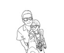おしゃれでシンプルな線画似顔絵アイコンを制作します SNSや名刺に使えるシンプルな線画タッチの似顔絵です。 イメージ2