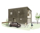 住宅のパースの絵を描きます 人物・車付きの家のパース描きます イメージ1