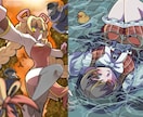 かわいい1枚絵など描きます 少しデフォルメの効いた絵柄でかわいいキャラクタを描きます！ イメージ1
