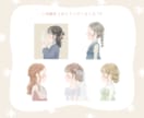 ヘアアレンジが可愛い♪横顔アイコン描きます SNS、ブログ等に使用出来ます✨ イメージ6