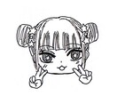 可愛いモノクロイラスト描きます シンプルだけど、なんか可愛い。そんなイラスト描きます イメージ3