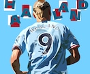 写真を基に写真のようなイラスト描きます プロサッカー選手、ご本人様のイラスト作成 イメージ4