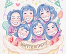 ニコッとあったかい似顔絵＊データ納品します 記念日・プレゼント・思い出に♡ラフ確認ありで安心です◎ イメージ9