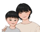 かわいいカップル、ファミリーイラスト描きます プレゼントやウェルカムスペースなどに使用しませんか？ イメージ2