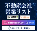 不動産会社の営業リストをご提供します SUUMO、ホームズ等の掲載企業のリスト（毎月更新） イメージ1
