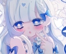 お顔の可愛いキラキライラスト描きます パッと目を引く目が特徴的なイラスト制作！ イメージ6